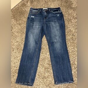 Lovervet by Vervet Women's Straight Leg Jeans in Deep Blue